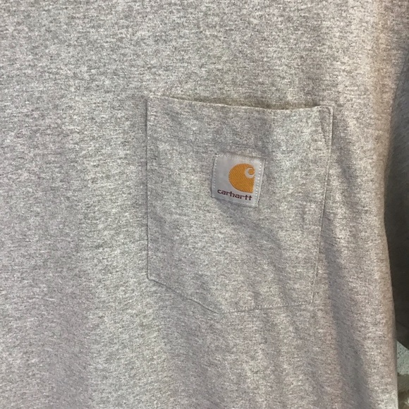 $10 SALE🎉🎉CARHARTT Men’s Heather Gray Short Sleeve T-Shirt M - Picture 3 of 5